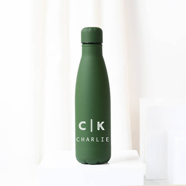 Personalized Insulated Water Bottle - Green