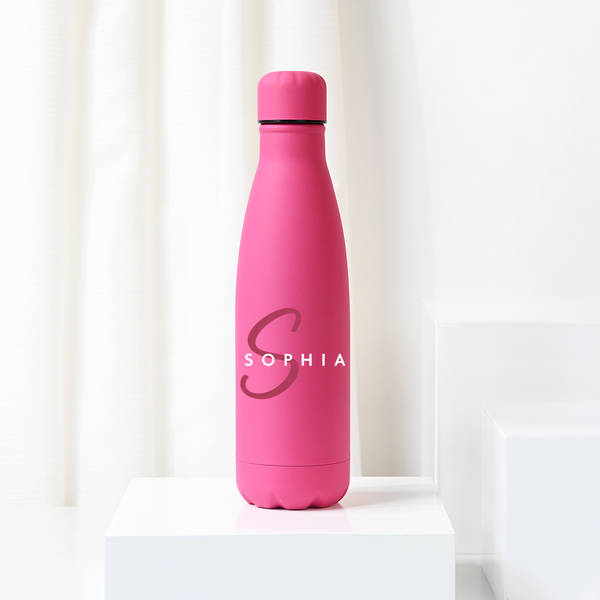 Personalized Insulated Water Bottle - Pink