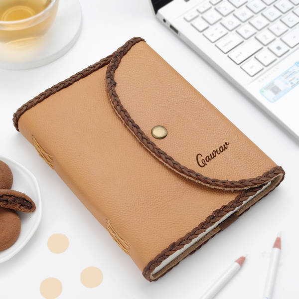 Personalized Journal With Snap Button