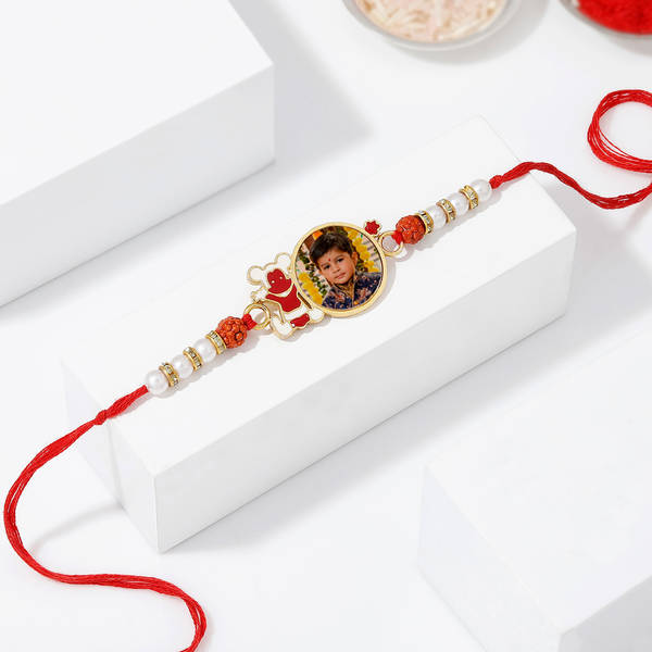 Personalized Kid's Photo Rakhi in Gift Box
