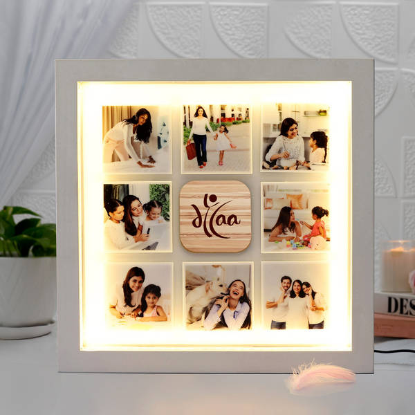 Personalized LED Wooden Photo Frame For Mother