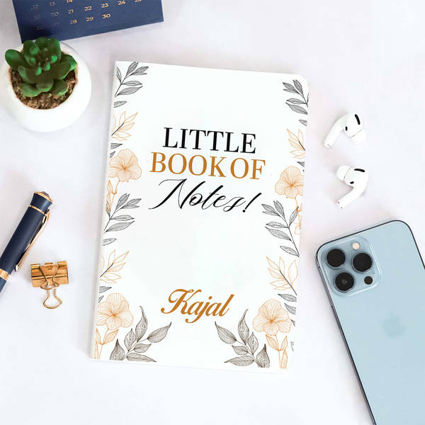 Personalized Little Book Of Notes Floral Notebook