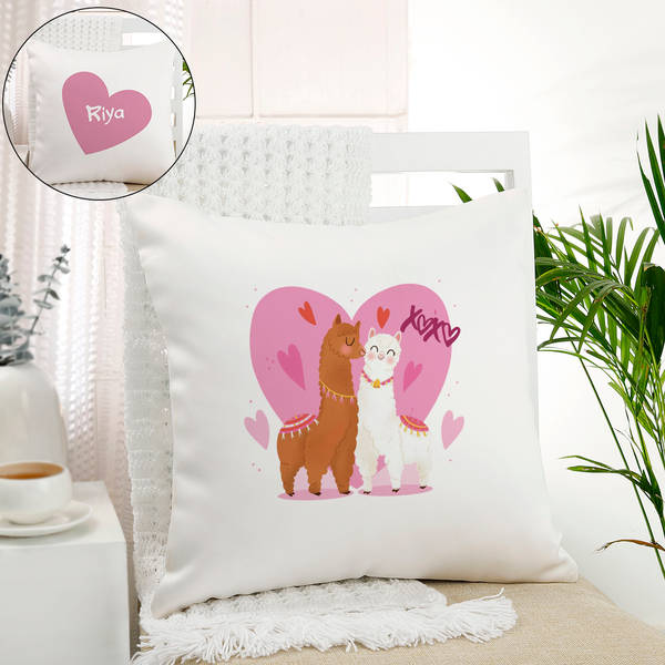 Personalized Llama Love Cushion
