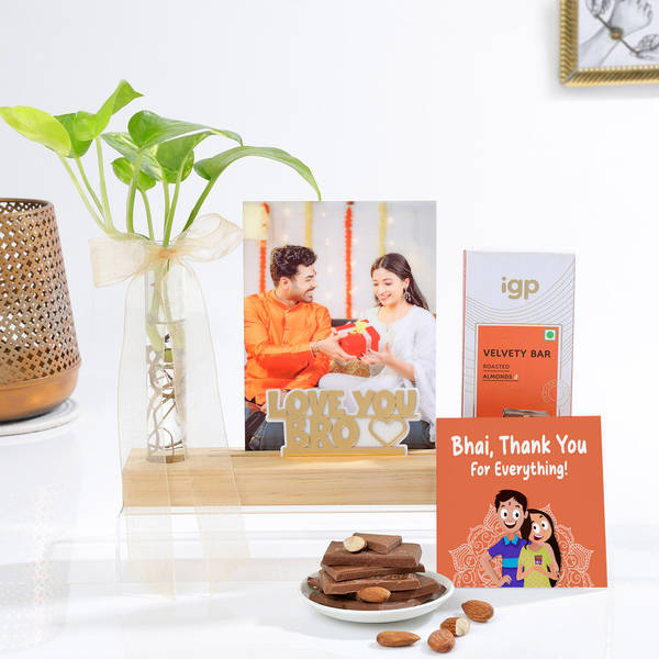 Personalized Love You Bro Hamper For Brother