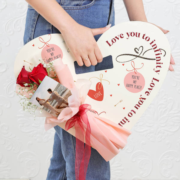 Personalized Love You To Infinity Valentine's Day Arrangement