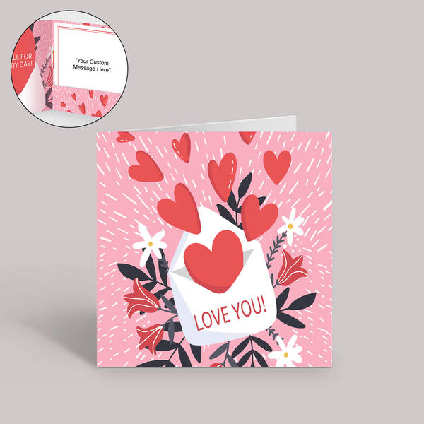 Personalized Love You Valentine's Day Greeting Card