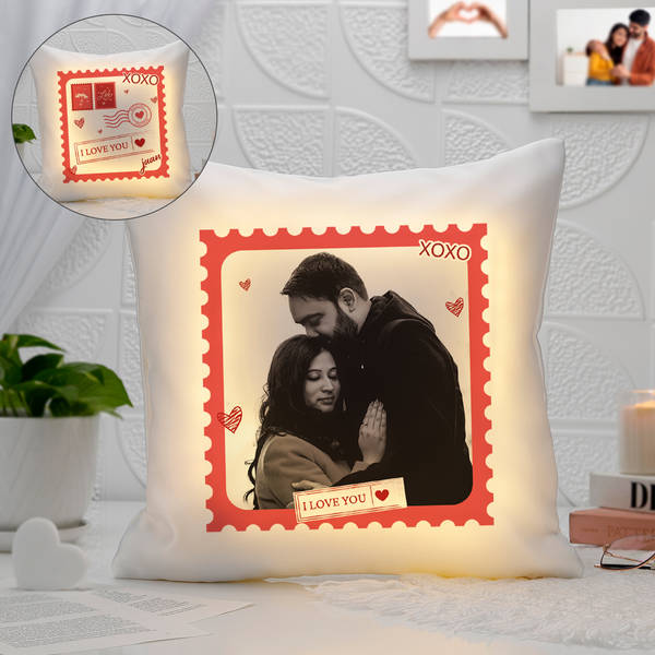 Personalized LovePost Couples LED Cushion