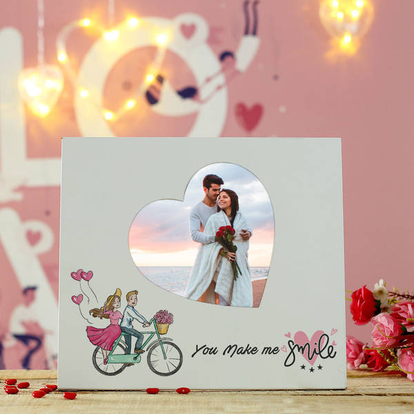 Personalized Make Me Smile Romantic Photo Frame