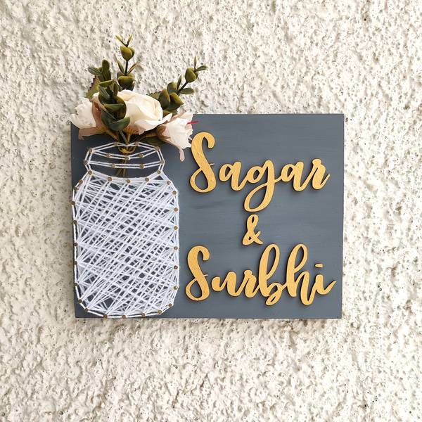Personalized Mason Jar Nameplate
