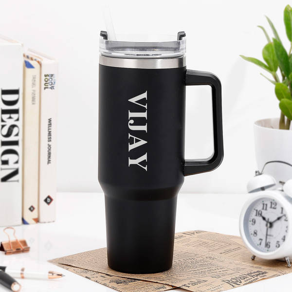 Personalized Matte Black Tumbler