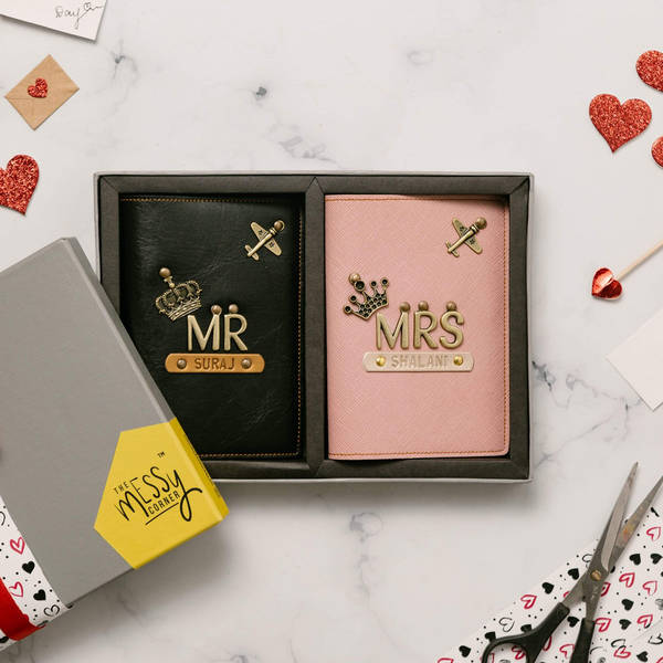 Personalized Mr. And Mrs. Passport Cover Combo