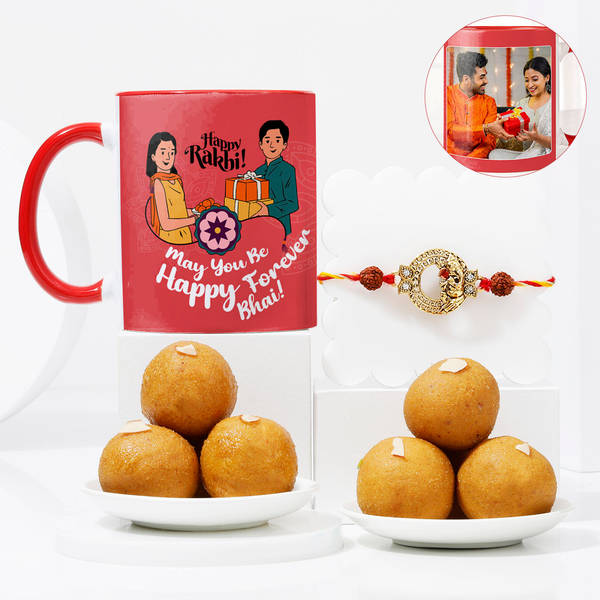 Personalized Mug And Ganesha Rakhi Hamper