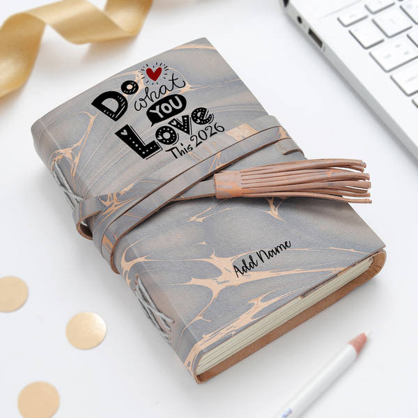 Personalized New Year Leather Journal
