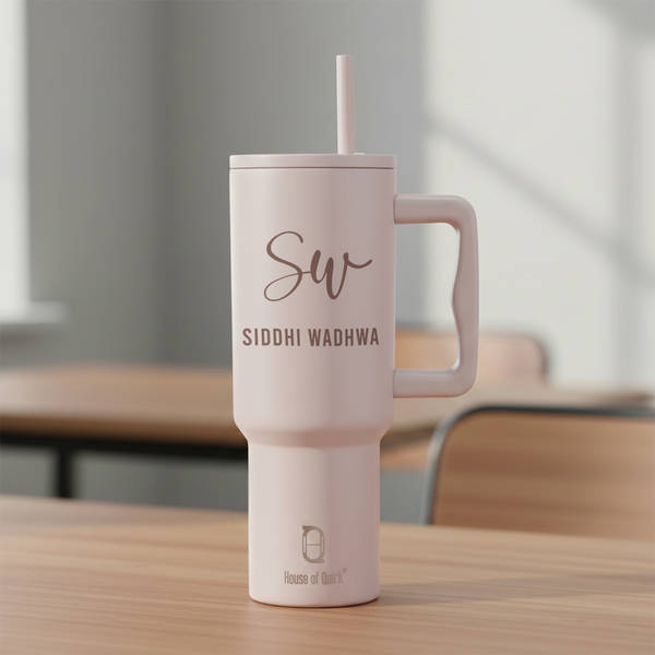 Personalized Oat 1200ml Vacuum Tumbler With Handle And Straw