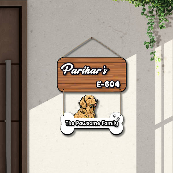 Personalized Pawsome Family Nameplate