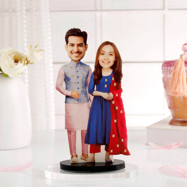 Personalized Perfect Bhaiya Bhabhi Caricature