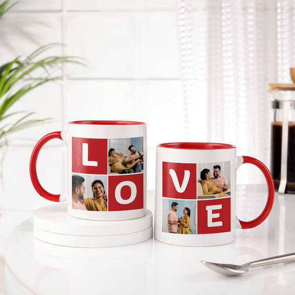 Personalized Picture Perfect Love Mugs - Set Of 2