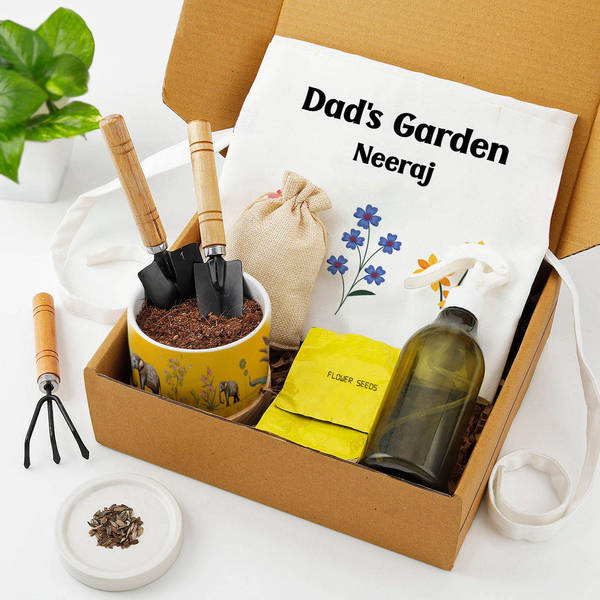 Personalized Plant-Lover Dad's Greenery Hamper