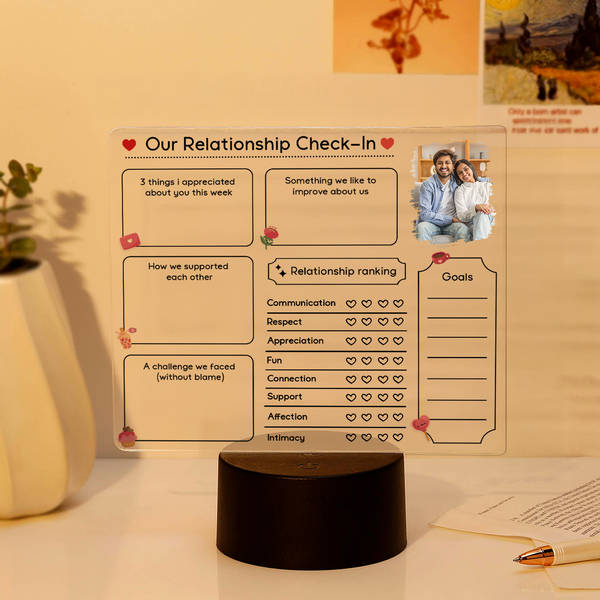 Personalized Relationship Check-In LED Lamp