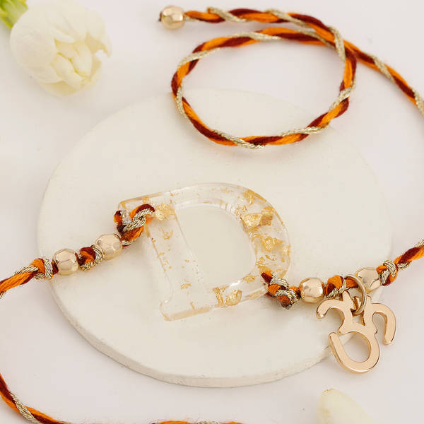 Personalized Resin Initial Rakhi