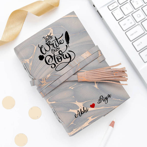 Personalized Romantic Leather Journal