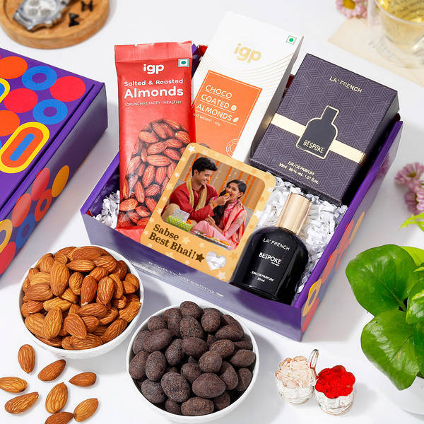 Personalized Sabse Best Bhai Fridge Magnet Hamper For Bhai Dooj