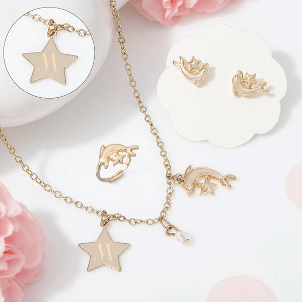 Personalized Shimmering Dolphin Necklace Set