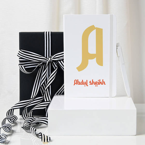 Personalized Simplistic Notebook And Pen Combo