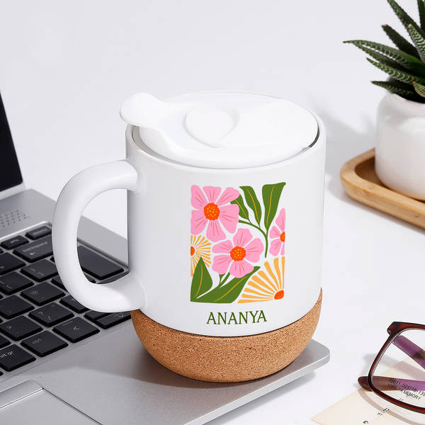 Personalized Stylish Cork Base Ceramic Mug