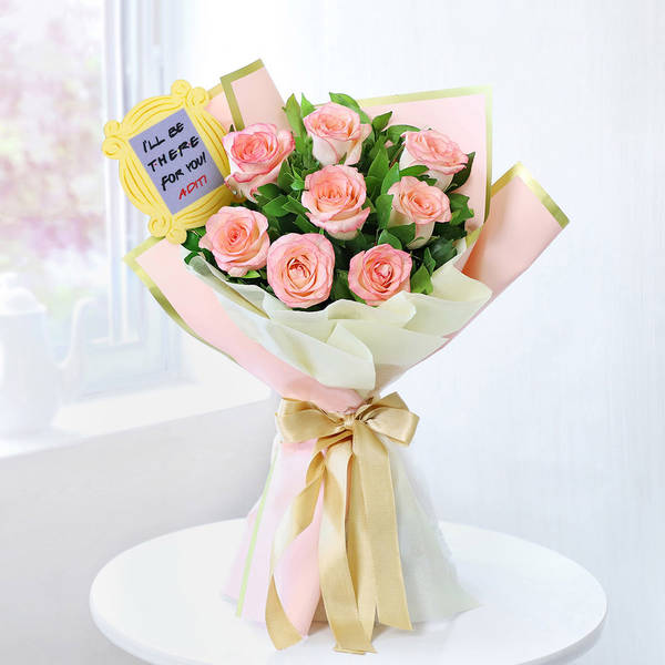 Personalized There For You Valentine's Day Fridge Magnet Bouquet