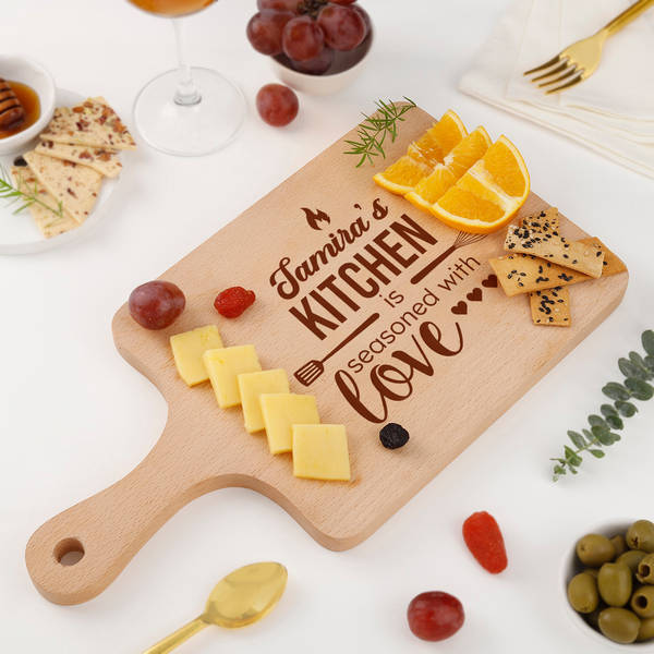 Personalized Valentine's Day Wooden Chopping Board