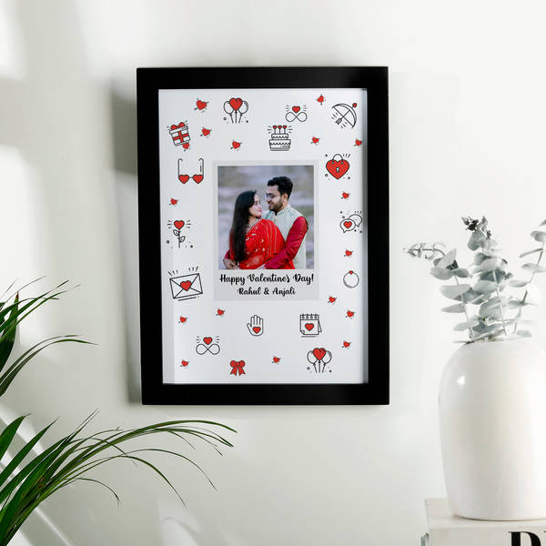 Personalized Valentine's Day Wooden Photo Frame