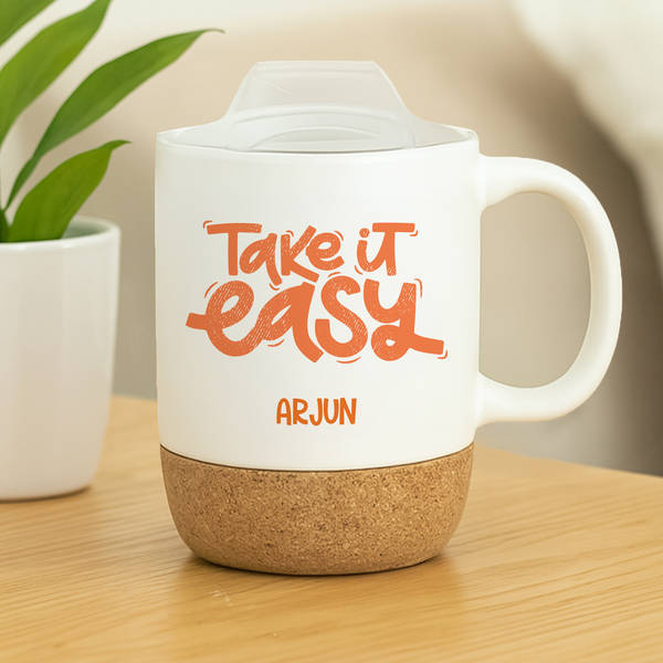 Personalized White Mug With Cork Base