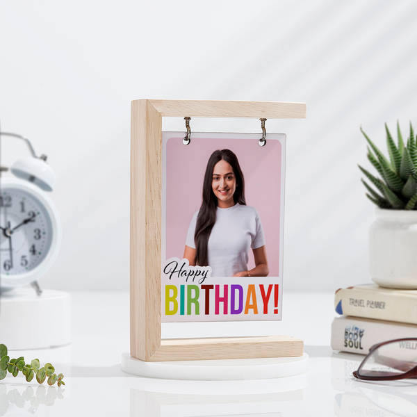 Personalized Wooden Birthday Photo Holder