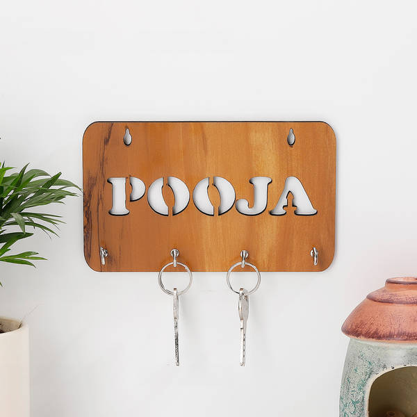 Personalized Wooden Key Holder