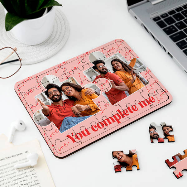 Personalized You Complete Me Jigsaw Puzzle