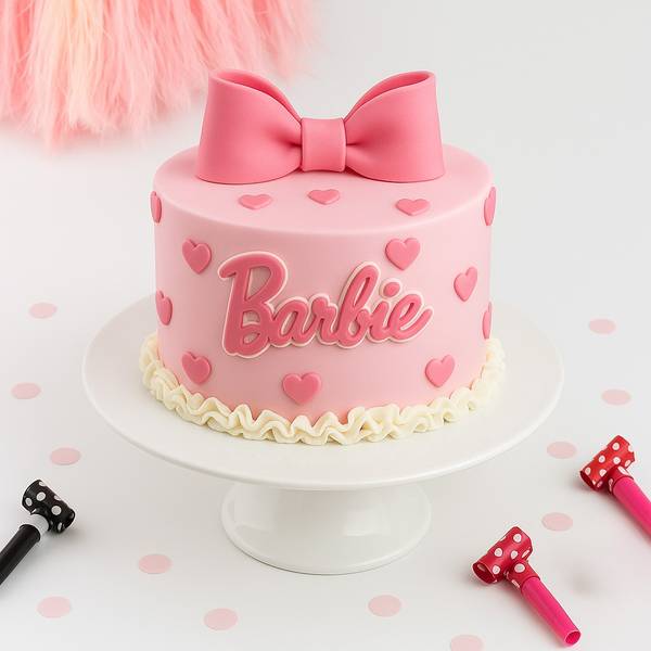 Pink Bow Barbie Cake (1kg)