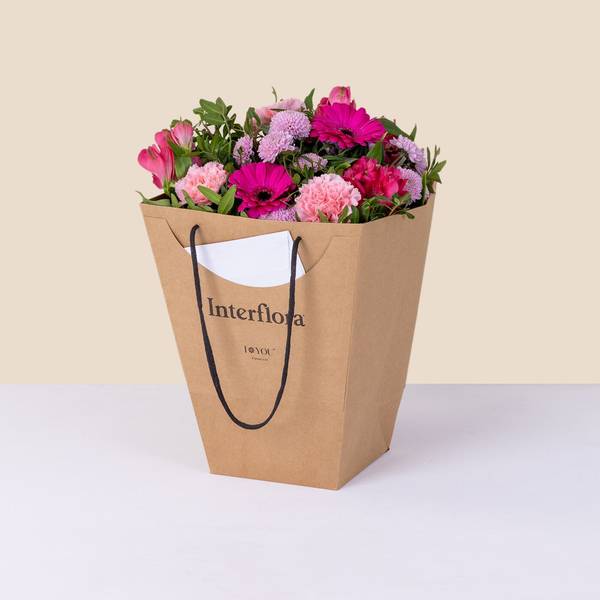 Pink powdery softness and flower bag - Douceur poudree