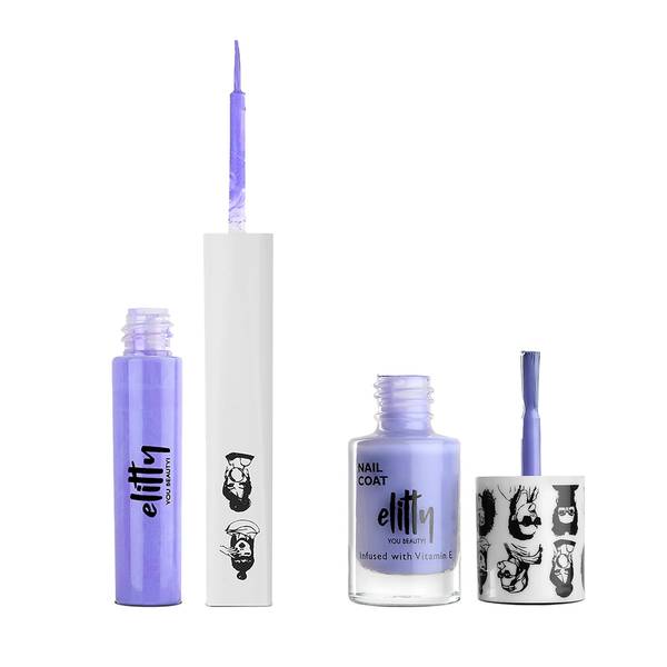 Pop Of Lilac Eyeliner And Nail Paint Combo