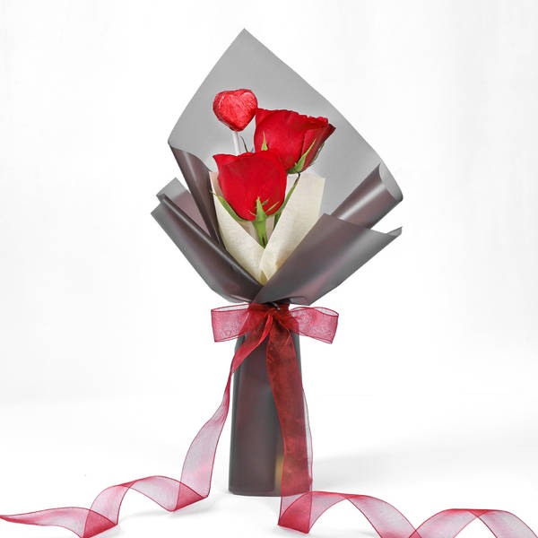 Premium Double Red Rose Bouquet