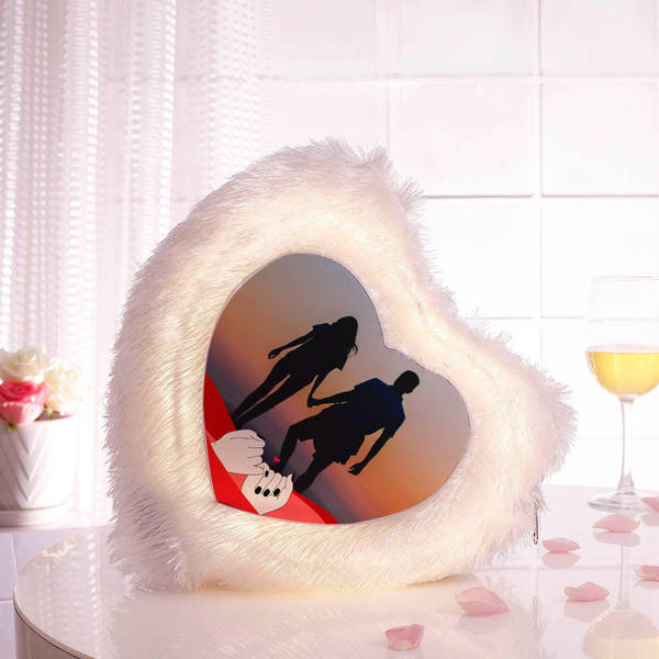 Promise LED Satin Personalized Cushion