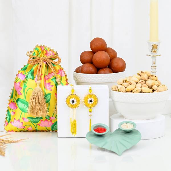 Protective Vibes Bhaiya Bhabhi Rakhi Hamper