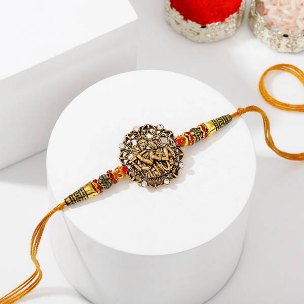 Radha Krishna Rakhi with CZ Stones