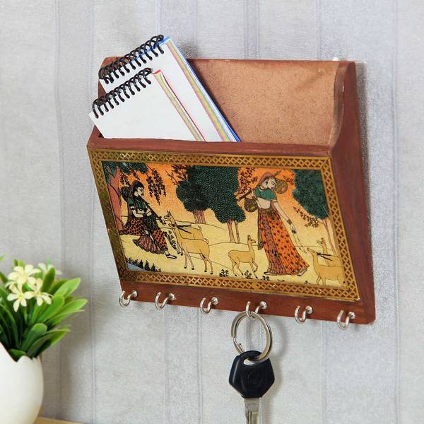 Rajasthani Wooden Key Chain Holder