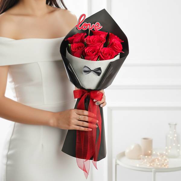 Red Love  Rose Bouquet