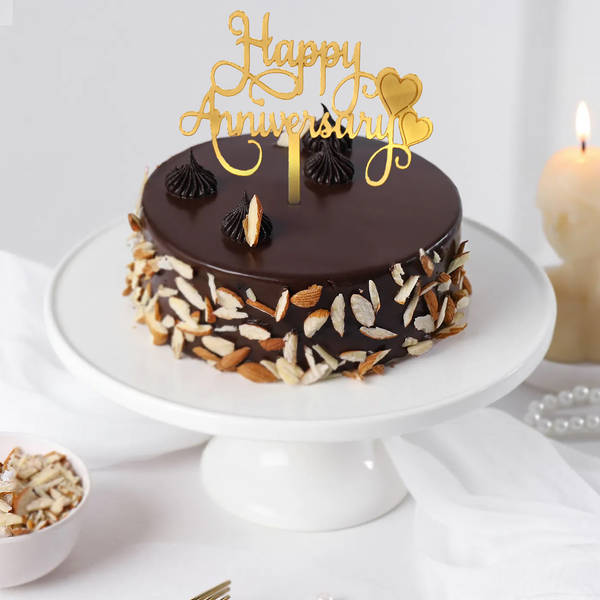 Rich Hazelnut Praline Anniversary Cake