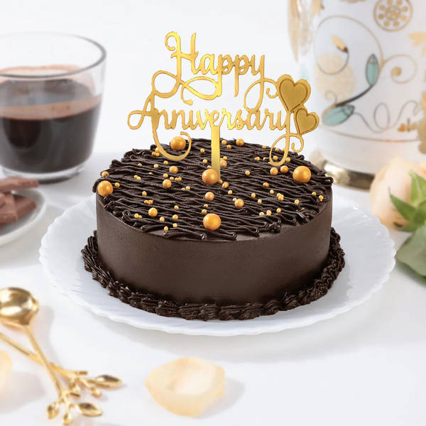 Rich Truffle Ganache Anniversary Cake