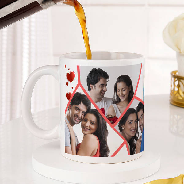 Romantic Collage Personalized White Mug