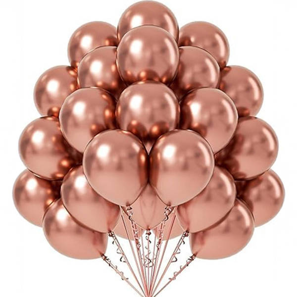 Rose Gold Chrome Balloons - Set Of 50