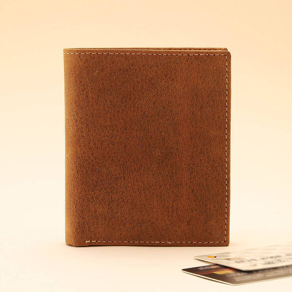 Rugged Leather Wallet For Men - Tan